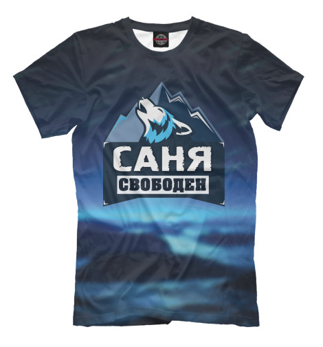 

Мужская футболка Саня свободен