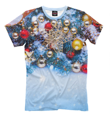Мужская футболка Новогодняя фантазия, Новогодняя символика  - купить