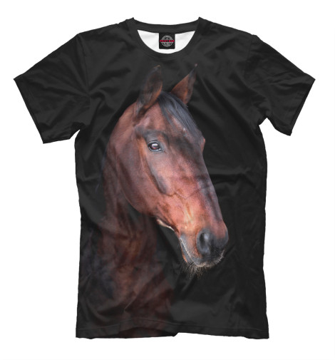 

Мужская футболка Гнедая лошадь