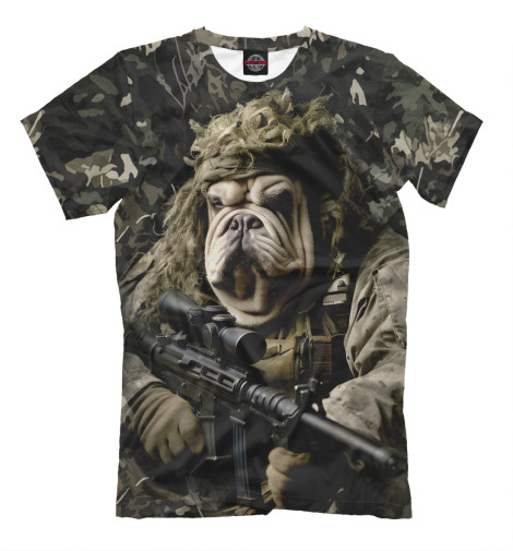 

Мужская футболка Мастиф снайпер