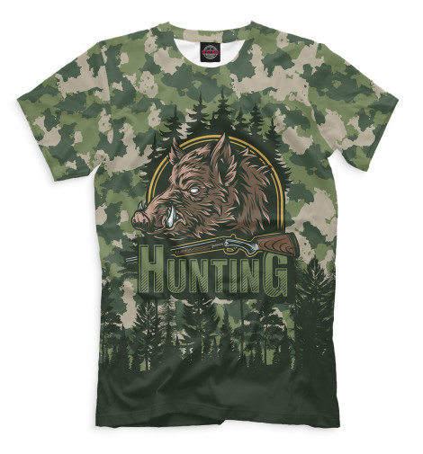 

Мужская футболка Hunting весенний камуфляж