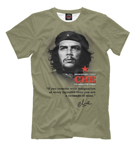 

Мужская футболка Che (фон хаки)