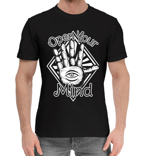 

Мужская хлопковая футболка Open your mind