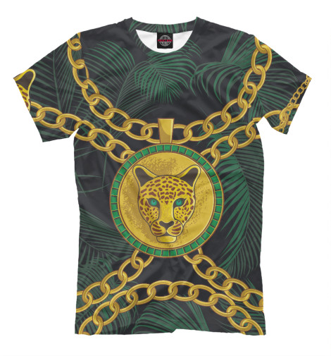 Мужская футболка Золотой леопард, Абстракция  - купить