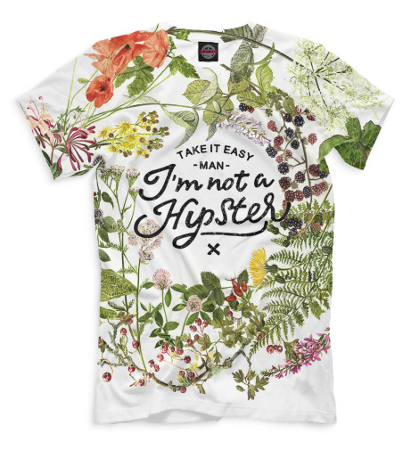 

Мужская футболка I'm not a hipster