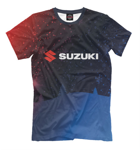 Мужская футболка Suzuki - Snow  - купить