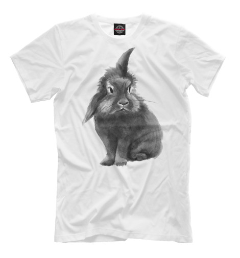 

Мужская футболка Черно-белый кролик