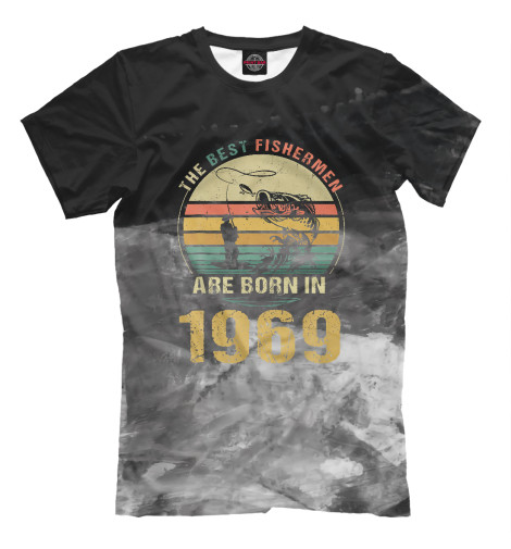 

Мужская футболка Fishermen Are Born In 1969
