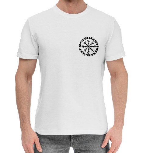 

Мужская хлопковая футболка Шлем ужасов в круге рун