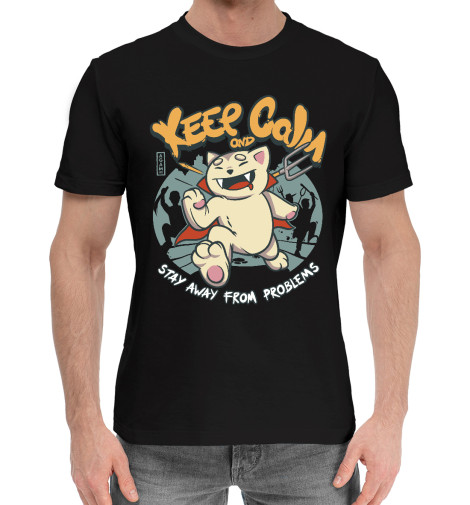 

Мужская хлопковая футболка Keep Calm and Stay Away From Problems