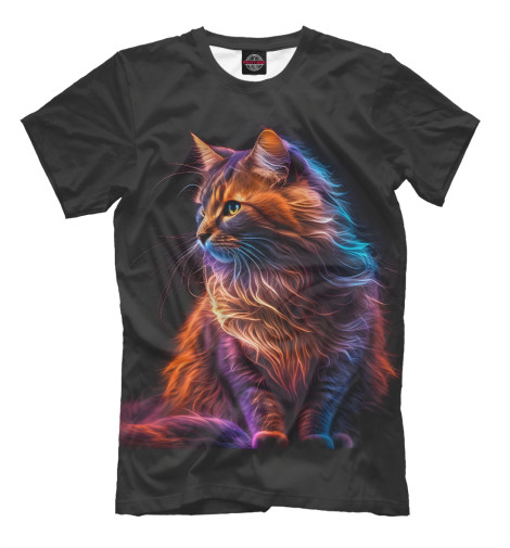 

Мужская футболка Огненно-пушистый кот