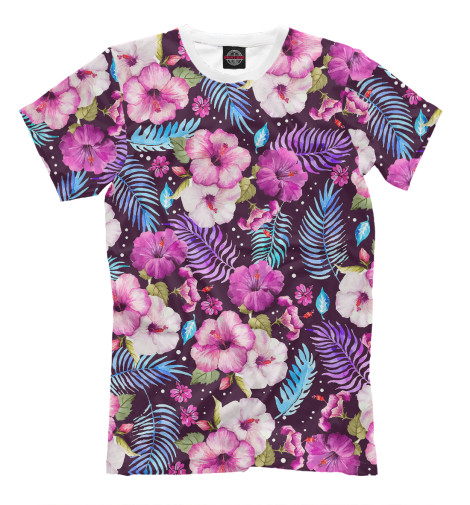 

Мужская футболка Flowers and leaves