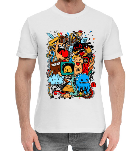 

Мужская хлопковая футболка Граффити