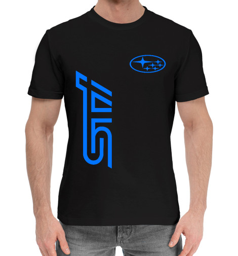 

Мужская хлопковая футболка Subaru STI