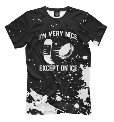 

Мужская футболка I'm very nice except on ice