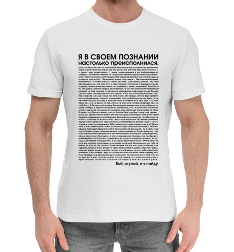 

Мужская хлопковая футболка Идущий к реке