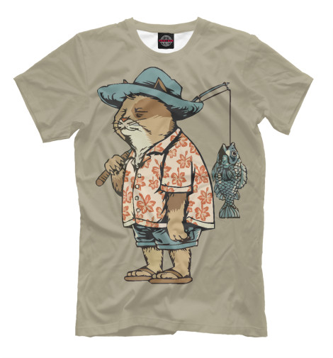 

Мужская футболка Кот Рыбак