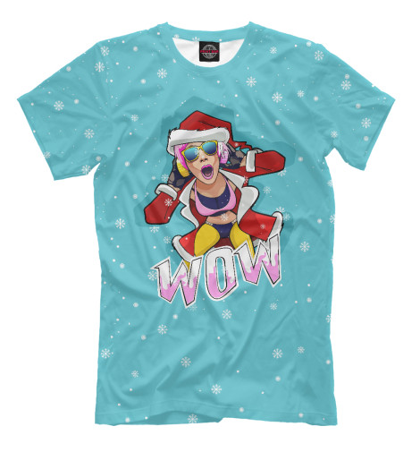 Мужская футболка Снегурочка в тренде WOW, Дед Мороз и Снегурочка  - купить