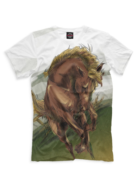 

Мужская футболка Конь