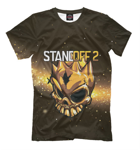 Мужская футболка Standoff 2 - Golden Skull  - купить
