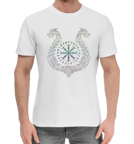 

Мужская хлопковая футболка Шлем ужасов в драккаре