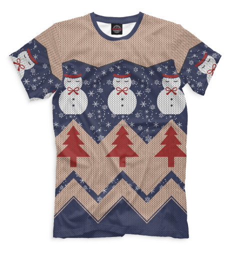 

Мужская футболка Снеговики