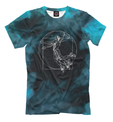 

Мужская футболка Da Vinci Vitruvian man bask