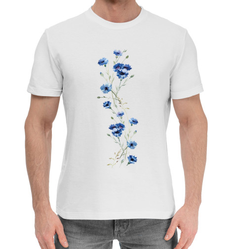 

Мужская хлопковая футболка Васильки