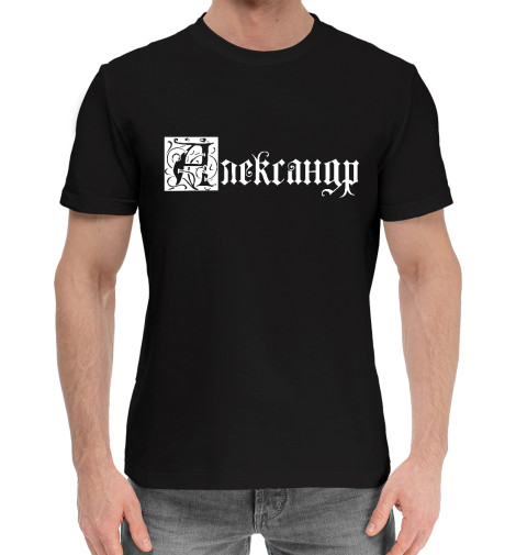 

Мужская хлопковая футболка Александр