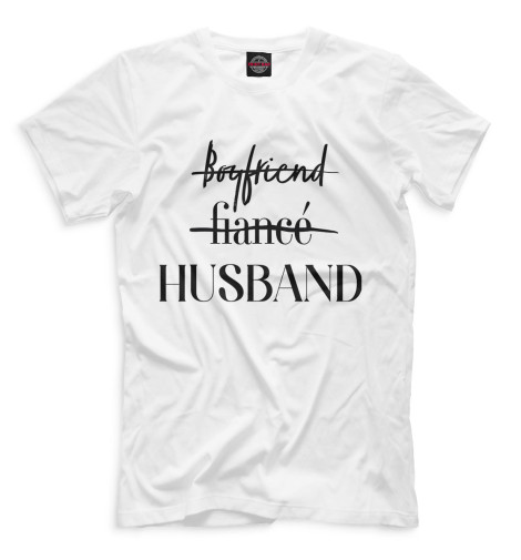 

Мужская футболка Husband белый фон