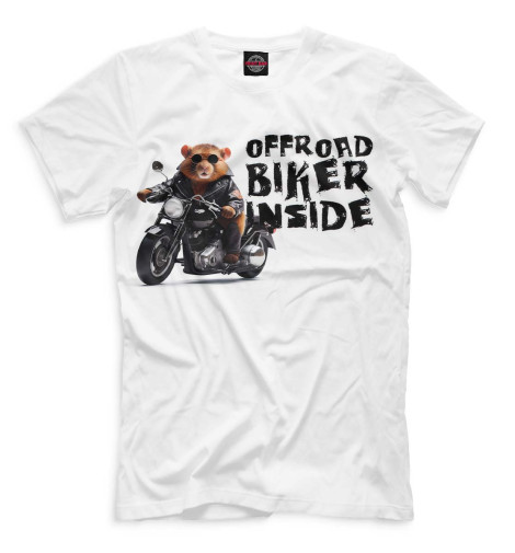 

Мужская футболка Хомяк-байкер