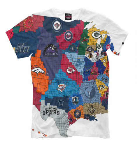 

Мужская футболка Карта Хоккея