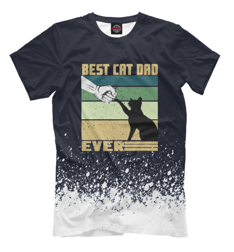 

Мужская футболка Best Cat Dad Ever