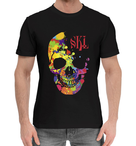

Мужская хлопковая футболка Color skull