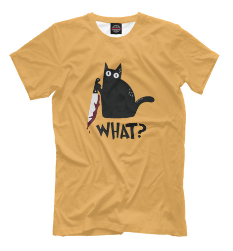 

Мужская футболка Котик с ножом