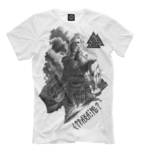 

Мужская футболка Воин с символикой победы / страха нет