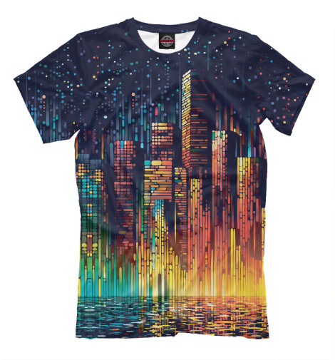 

Мужская футболка Городской точечный пейзаж