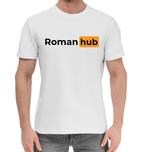 

Мужская хлопковая футболка Roman + Hub