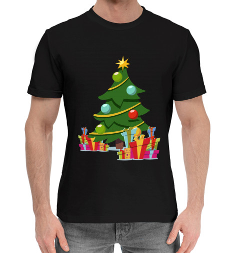 

Мужская хлопковая футболка Ёлка