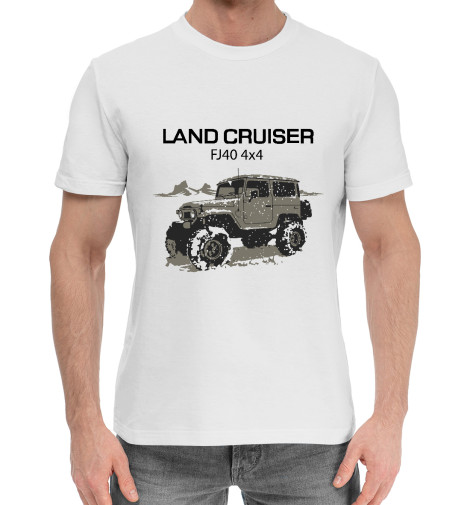 

Мужская хлопковая футболка Land Cruiser FJ40 4X4