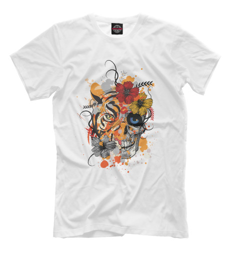 

Мужская футболка Тигр и череп