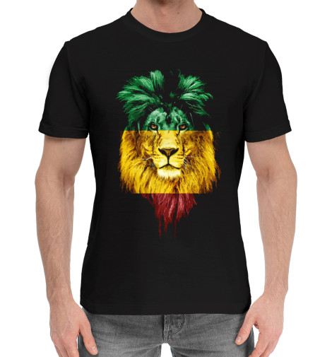 

Мужская хлопковая футболка Лев