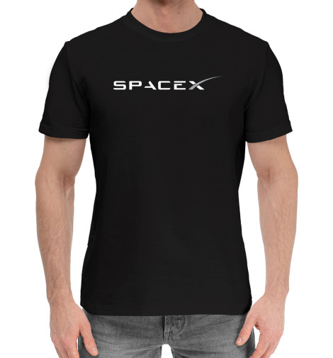 

Мужская хлопковая футболка SPACEX.