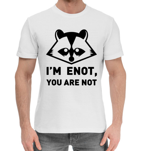 

Мужская хлопковая футболка Енот