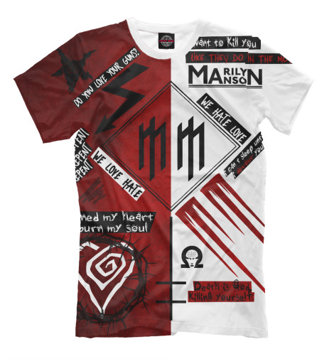 Мужская футболка Marilyn Manson Logo  - купить