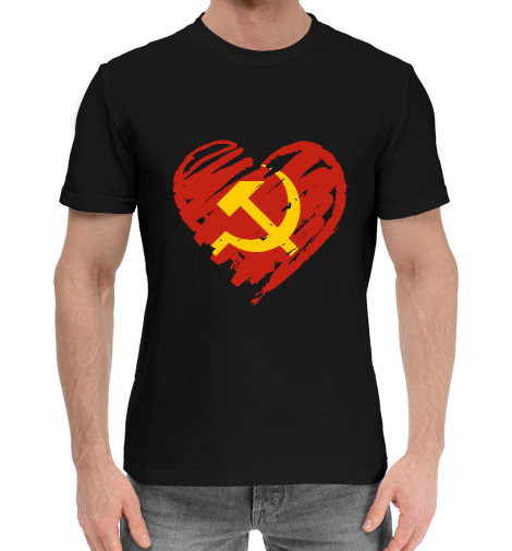 

Мужская хлопковая футболка Сердце
