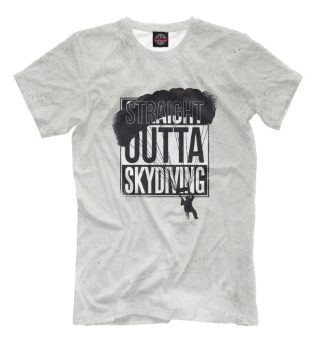 

Мужская футболка STRAIGHT OUTTA SKYDIVING