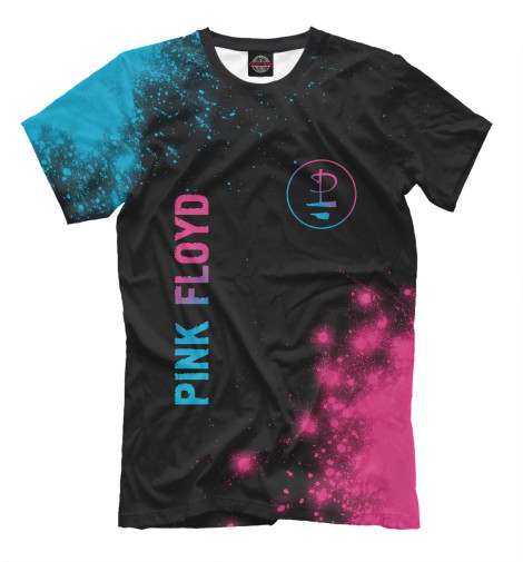 

Мужская футболка Pink Floyd Neon Gradient (темный фон)