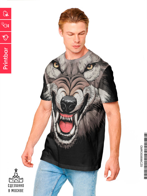 

Мужская футболка Волк