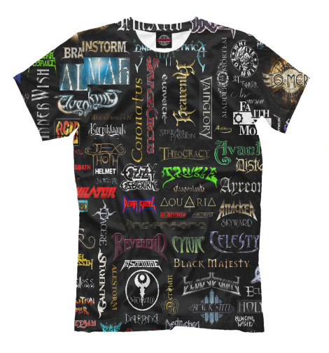 

Мужская футболка Логотипы Рок групп